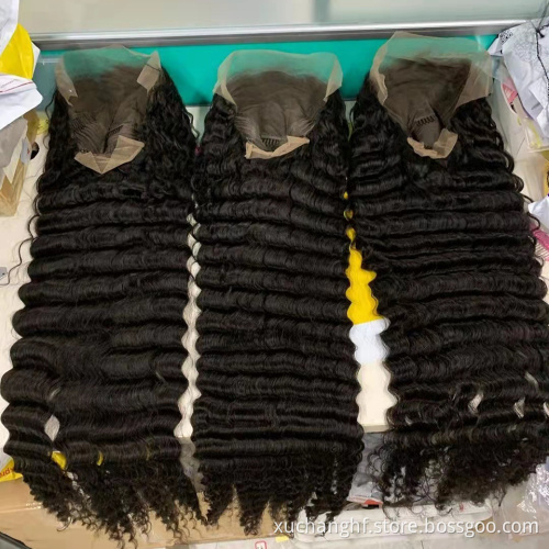 30 Inch Deep Wave Human Hair HD Lace Front Wigs,brazilian Virgin Human Hair Wigs Vendor,Unprocessed Raw Weaves and Wigs